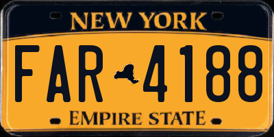 NY license plate FAR4188