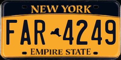 NY license plate FAR4249