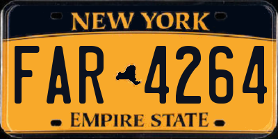 NY license plate FAR4264