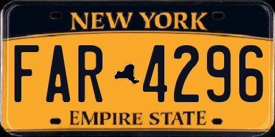 NY license plate FAR4296