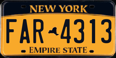 NY license plate FAR4313