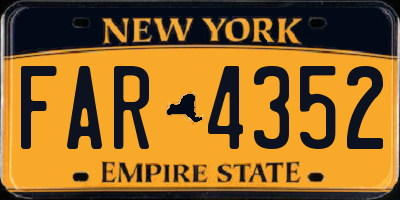 NY license plate FAR4352