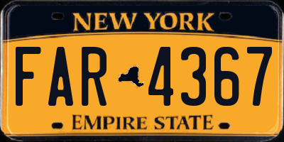NY license plate FAR4367