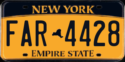 NY license plate FAR4428