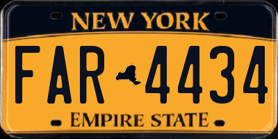 NY license plate FAR4434