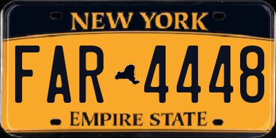 NY license plate FAR4448