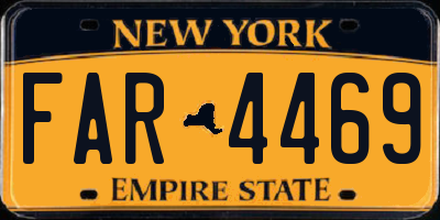 NY license plate FAR4469