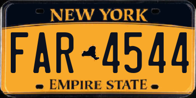 NY license plate FAR4544