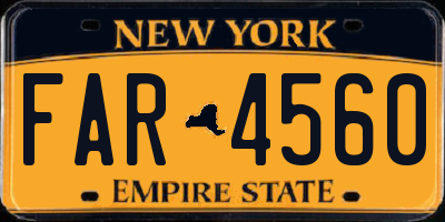 NY license plate FAR4560