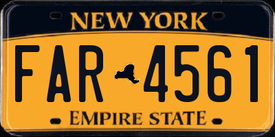 NY license plate FAR4561