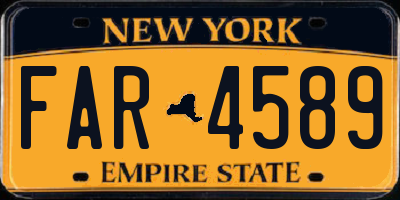 NY license plate FAR4589