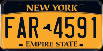 NY license plate FAR4591
