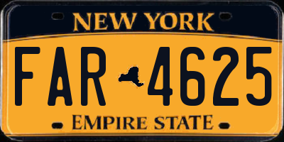 NY license plate FAR4625