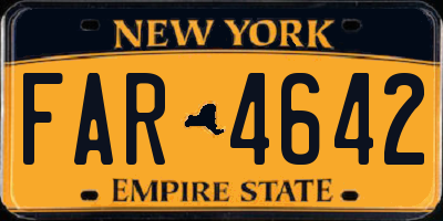 NY license plate FAR4642