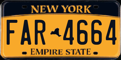 NY license plate FAR4664