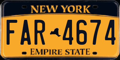 NY license plate FAR4674