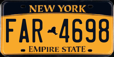 NY license plate FAR4698