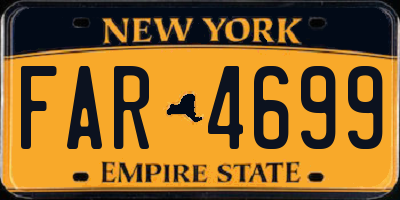 NY license plate FAR4699