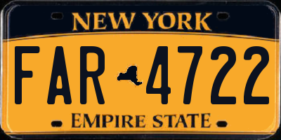 NY license plate FAR4722