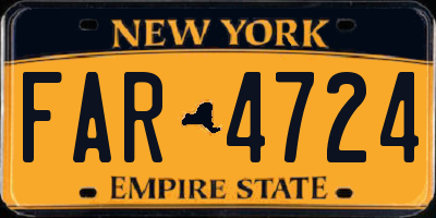 NY license plate FAR4724