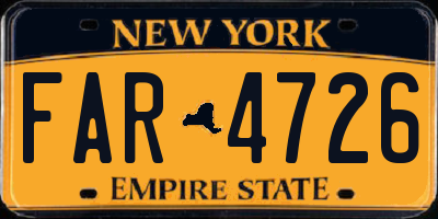 NY license plate FAR4726