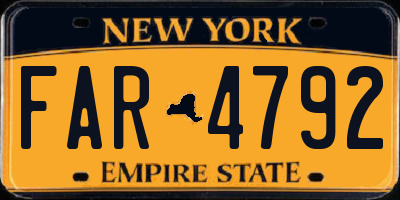 NY license plate FAR4792