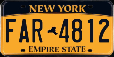 NY license plate FAR4812