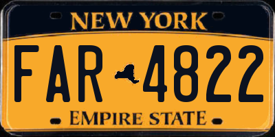 NY license plate FAR4822