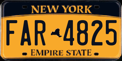 NY license plate FAR4825