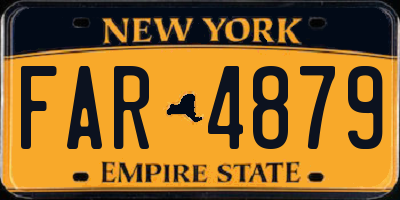 NY license plate FAR4879