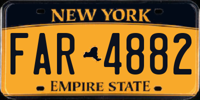 NY license plate FAR4882