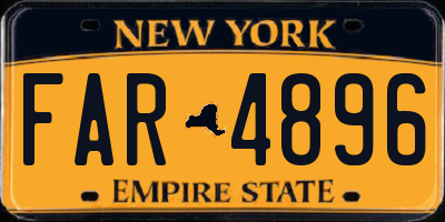 NY license plate FAR4896