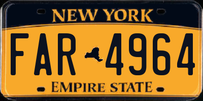 NY license plate FAR4964