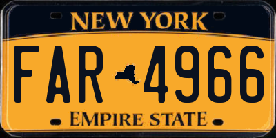 NY license plate FAR4966