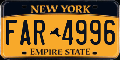 NY license plate FAR4996