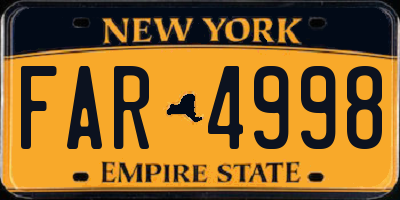 NY license plate FAR4998