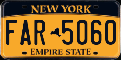 NY license plate FAR5060