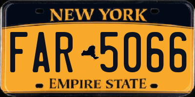 NY license plate FAR5066