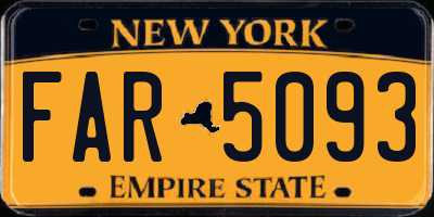 NY license plate FAR5093