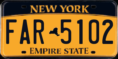 NY license plate FAR5102