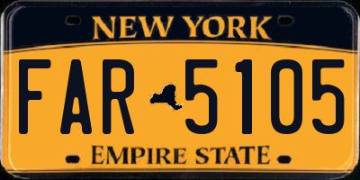 NY license plate FAR5105
