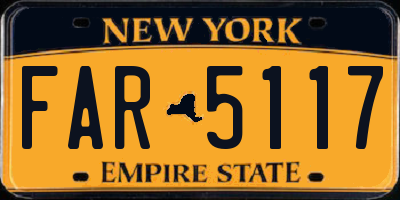 NY license plate FAR5117