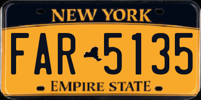 NY license plate FAR5135