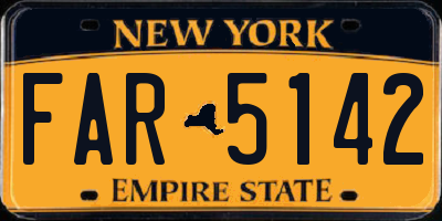 NY license plate FAR5142