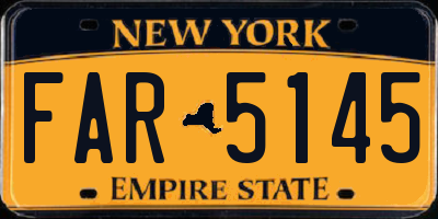NY license plate FAR5145