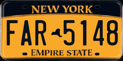 NY license plate FAR5148