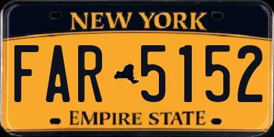 NY license plate FAR5152