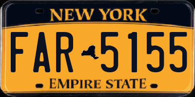 NY license plate FAR5155