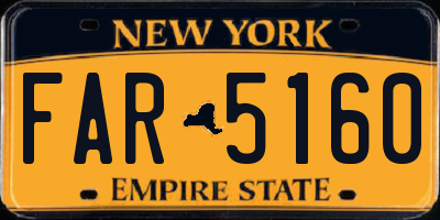 NY license plate FAR5160