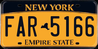 NY license plate FAR5166